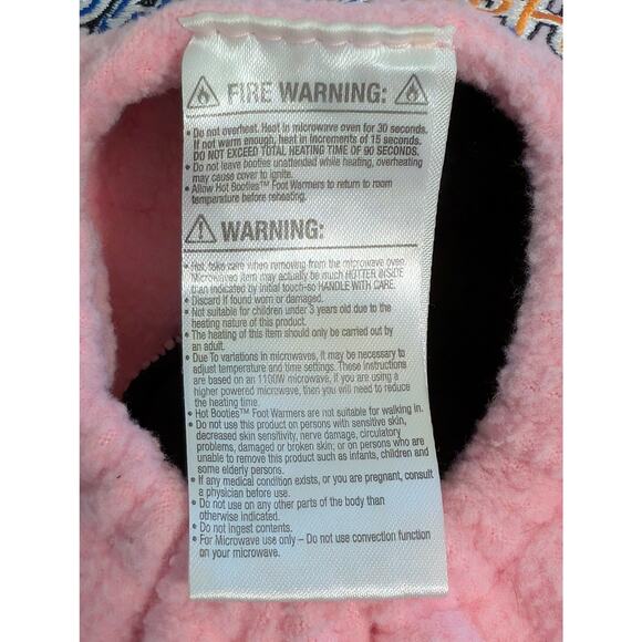 Hot Booties Pink Microwavable Heat N Wear Foot Warmers for Cold Feet SZ M - Picture 5 of 5